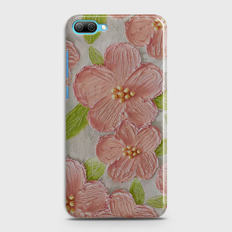 Huawei Honor 10 Lite Cover - Floral Series - Design 9 - Pink & Green - Matte Finish - Snap On Hard Case with LifeTime Colors Guarantee