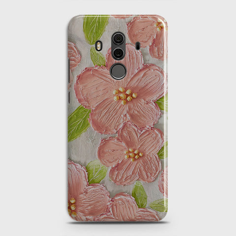 Huawei Mate 10 Pro Cover - Floral Series - Design 9 - Pink & Green - Matte Finish - Snap On Hard Case with LifeTime Colors Guarantee