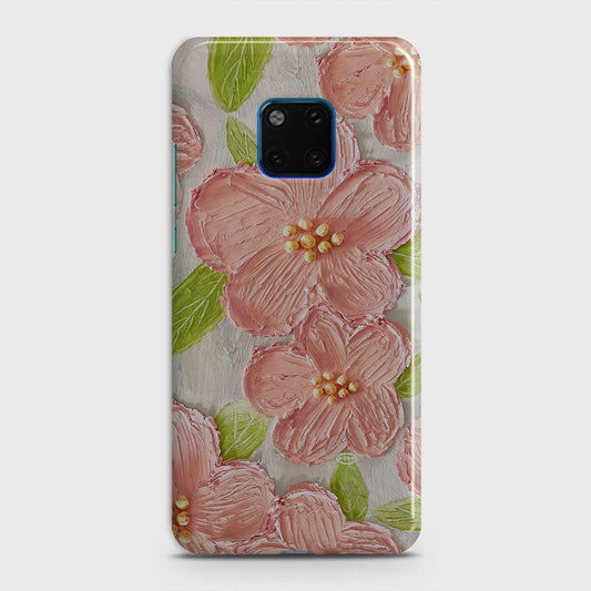Huawei Mate 20 Pro Cover - Floral Series - Design 9 - Pink & Green - Matte Finish - Snap On Hard Case with LifeTime Colors Guarantee