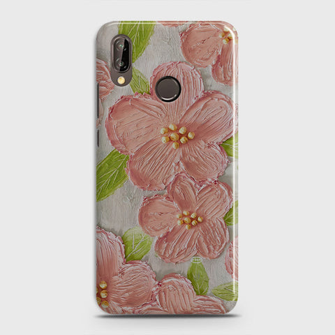 Huawei P20 Lite Cover - Floral Series - Design 9 - Pink & Green - Matte Finish - Snap On Hard Case with LifeTime Colors Guarantee