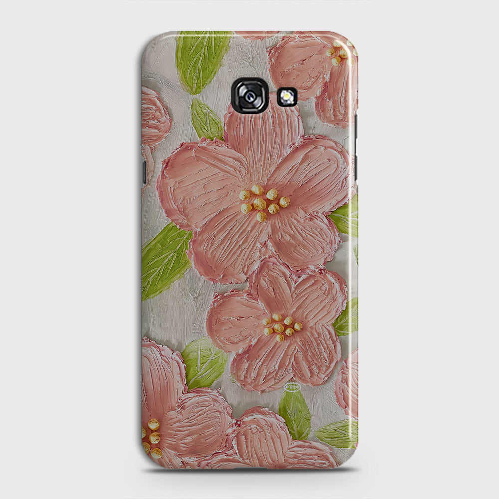 Samsung Galaxy A5 2017 Cover - Floral Series - Design 9 - Pink & Green - Matte Finish - Snap On Hard Case with LifeTime Colors Guarantee