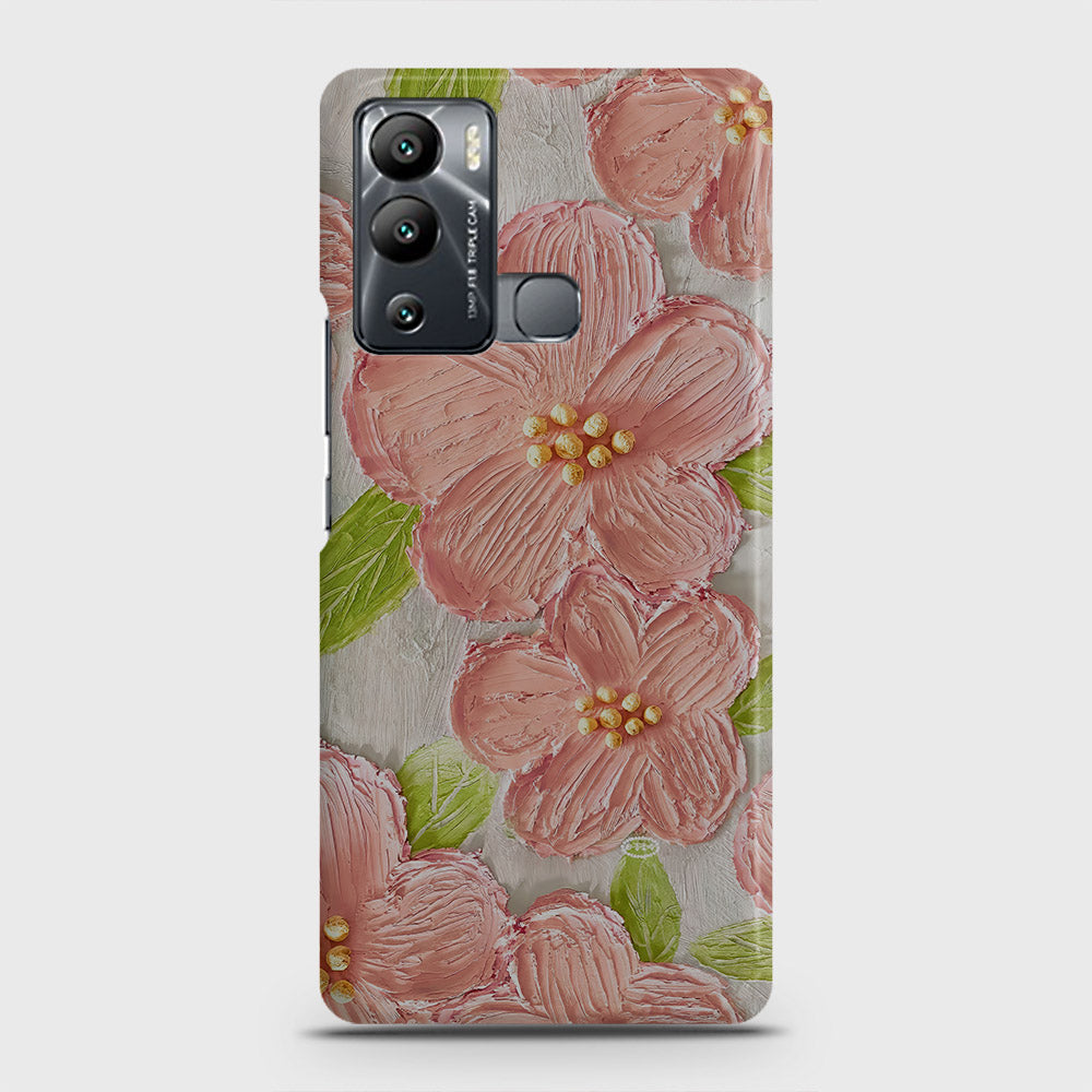 Infinix Hot 12i Cover - Floral Series - Design 9 - Pink & Green - Matte Finish - Snap On Hard Case with LifeTime Colors Guarantee