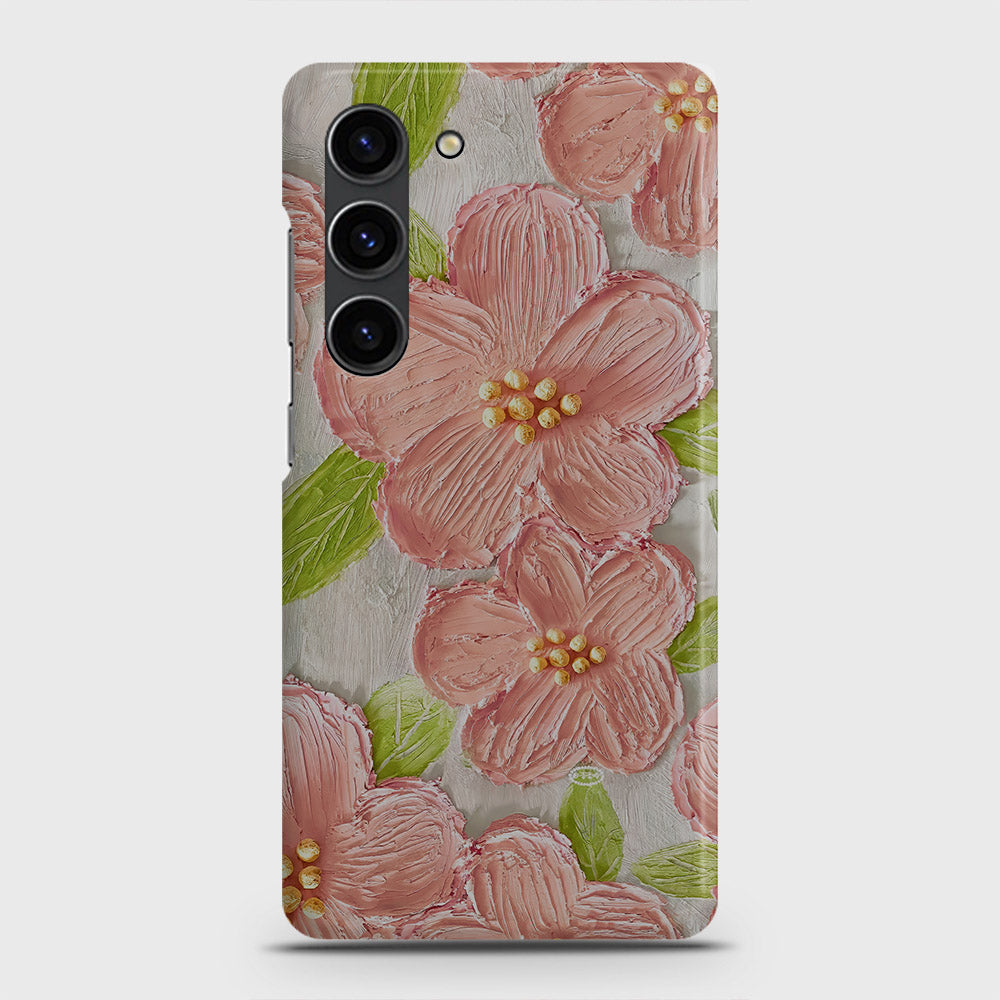 Samsung Galaxy S23 Plus Cover - Floral Series - Design 9 - Pink & Green - Matte Finish - Snap On Hard Case with LifeTime Colors Guarantee