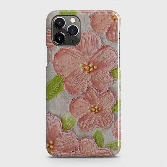 iPhone 11 Pro Cover - Floral Series - Design 9 - Pink & Green - Matte Finish - Snap On Hard Case with LifeTime Colors Guarantee