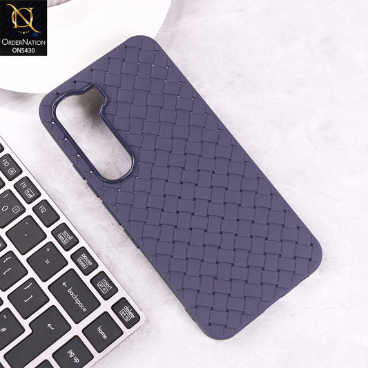 Infinix Hot 60 Pro Cover - Purple - New Woven Design Leather Feel Soft TPU Case