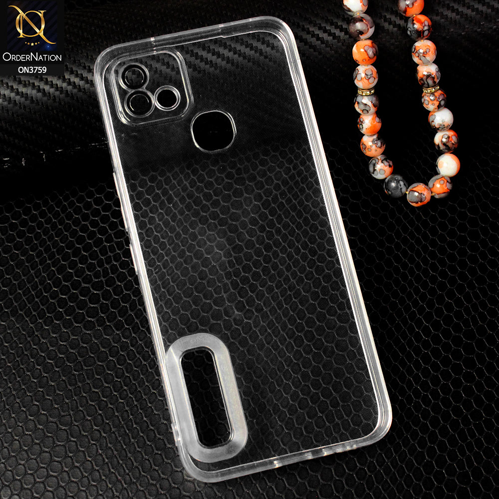 Infinix Hot 10i Cover - Transparent - Logo Hole Camera Lense Protection Soft Silicon Transparent Case