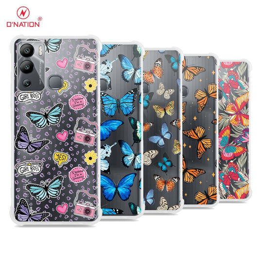 Infinix Hot 12i Cover - O'Nation Butterfly Dreams Series - 9 Designs - Clear Phone Case - Soft Silicon Borders