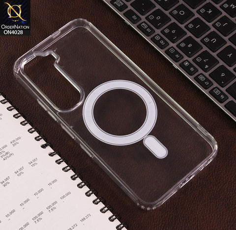 Infinix Hot 60 Cover - Transparent - New Clear Back Soft Borders Magnetic Case With Camera Bumper Protection
