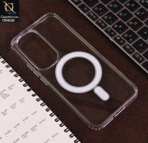 Infinix Hot 60 Pro Plus Cover - Transparent - New Clear Back Soft Borders Magnetic Case With Camera Bumper Protection