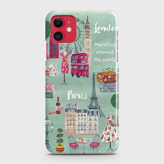 iPhone 11 Cover - Matte Finish - London, Paris, New York ModernPrinted Hard Case with Life Time Colors Guarantee ( Fast Delivery )