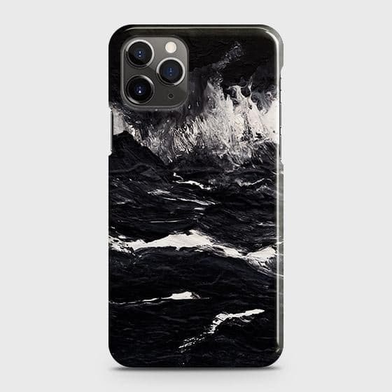 iPhone 11 Pro Max Cover - Black Ocean Marble Trendy Printed Hard Case with Life Time Colors Guarantee b55 (2) ( Fast Delivery )