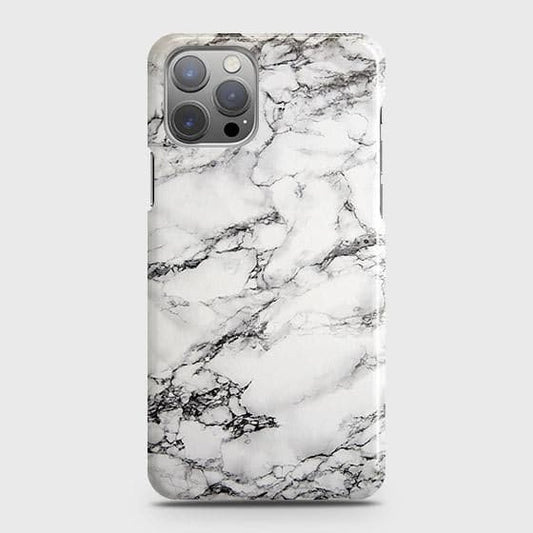 iPhone 12 Pro Max Cover - Matte Finish - Trendy Mysterious White Marble Printed Hard Case with Life Time Colors Guarantee (Fast Delivery)