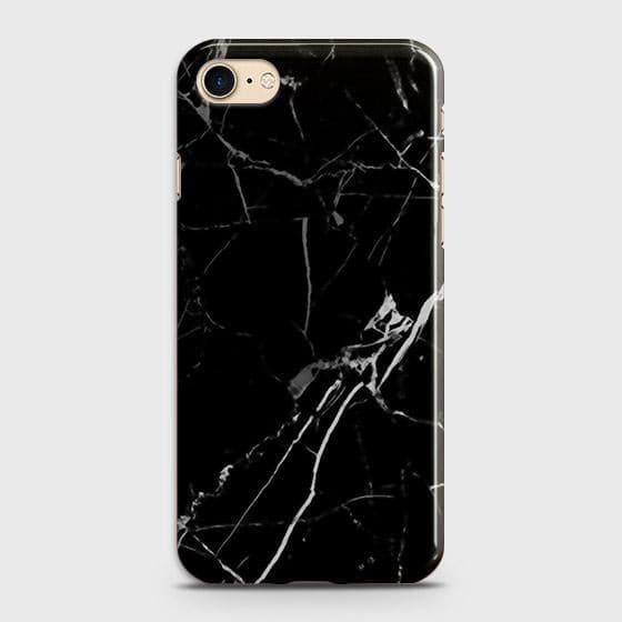 iPhone 7 Cover - Black Modern Classic Marble Printed Hard Case with Life Time Colors Guarantee B71 ( Fast Delivery )