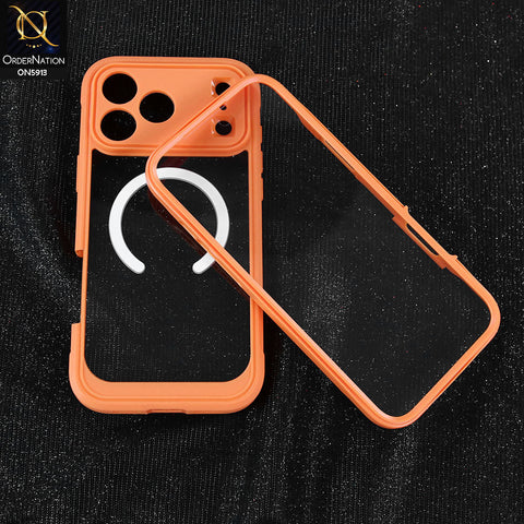 iPhone 17 Pro Max Cover - Orange - New Premium Quality Pc Shell Case With MagSafe And FingerPrint Supported