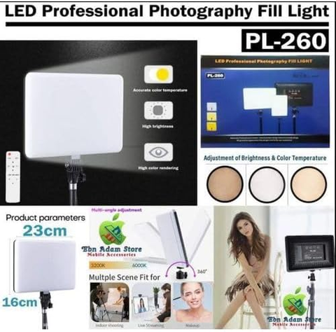PL-260/26 LED Professional Ring Light – 26cm Dimmable Fill Light with Remote Control & Tripod Compatibility for Photography, Videography & Streaming