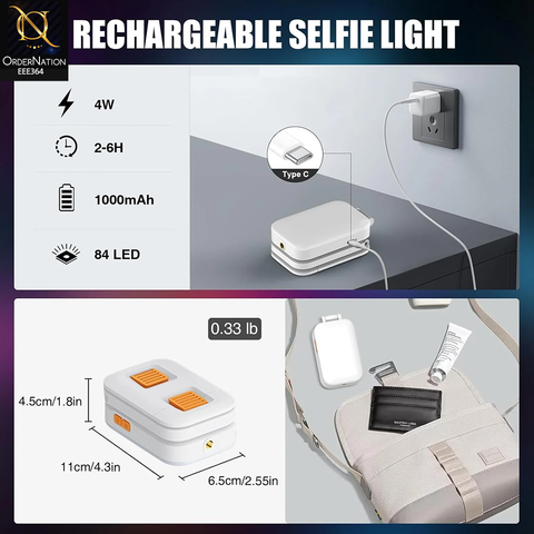 LED Live Streaming Light D2, Adjustable USB Ring Fill Light for Video Calls, Streaming & Content Creation