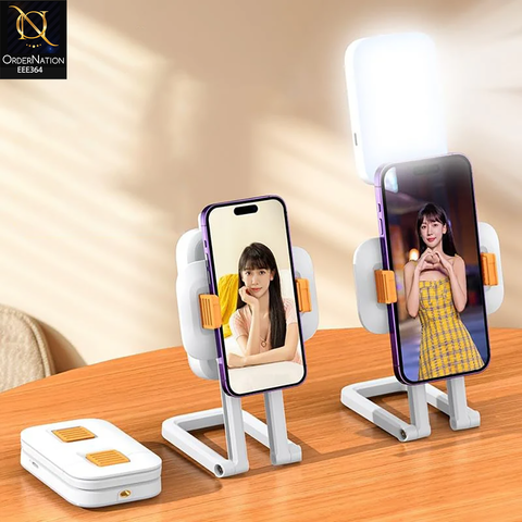 LED Live Streaming Light D2, Adjustable USB Ring Fill Light for Video Calls, Streaming & Content Creation