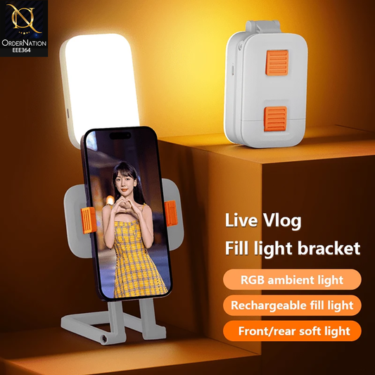 LED Live Streaming Light D2, Adjustable USB Ring Fill Light for Video Calls, Streaming & Content Creation