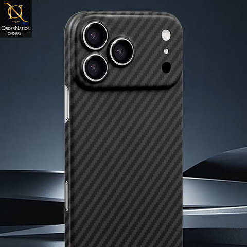 iPhone 17 Pro Max Cover - Black - New Premium Quality - X-LEVEL-Nanofiber Cases - Carbon Fibre texture Phone Case