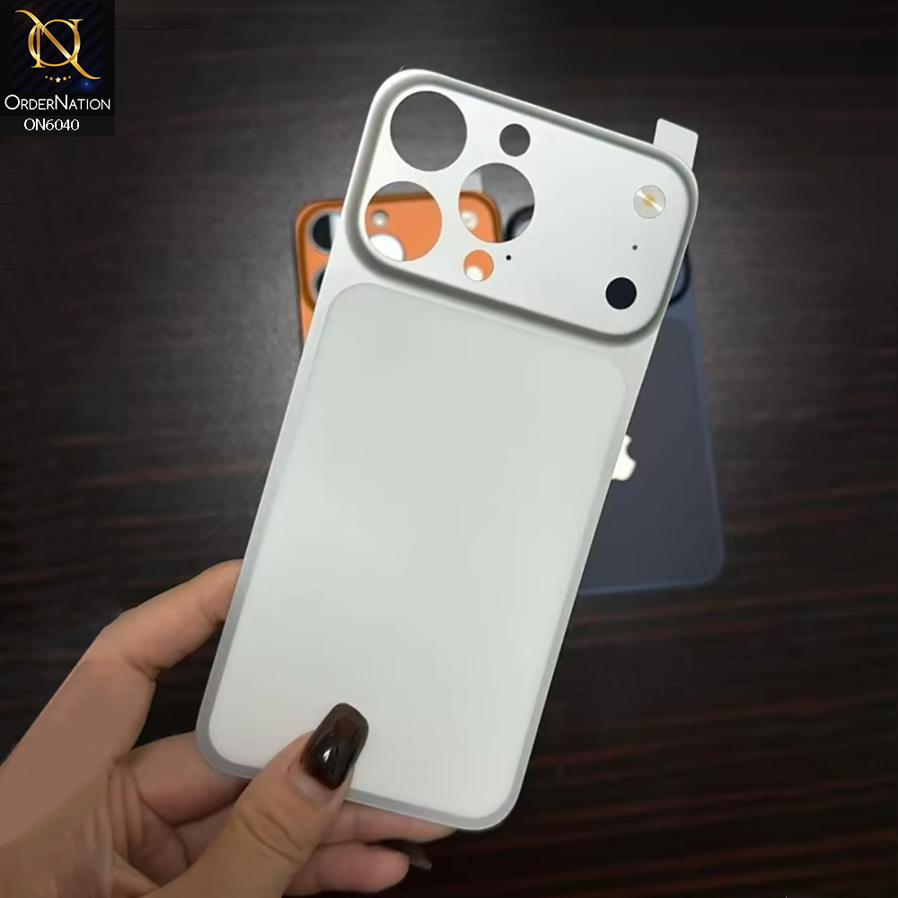 iPhone 16 Pro Max Cover - Gray -  Face Lift Matte Back Protector for iPhone 16 Pro Max Convert to iPhone 17 Pro Max