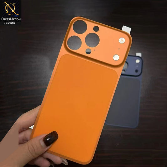 iPhone 16 Pro Max Cover - Orange -  Face Lift Matte Back Protector for iPhone 16 Pro Max Convert to iPhone 17 Pro Max