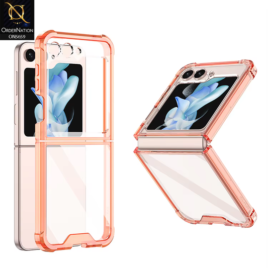 Samsung Galaxy Z Flip 7 Cover - Pink - New Slim AirBag Back Screen Glass Protector Case Designed By GKK