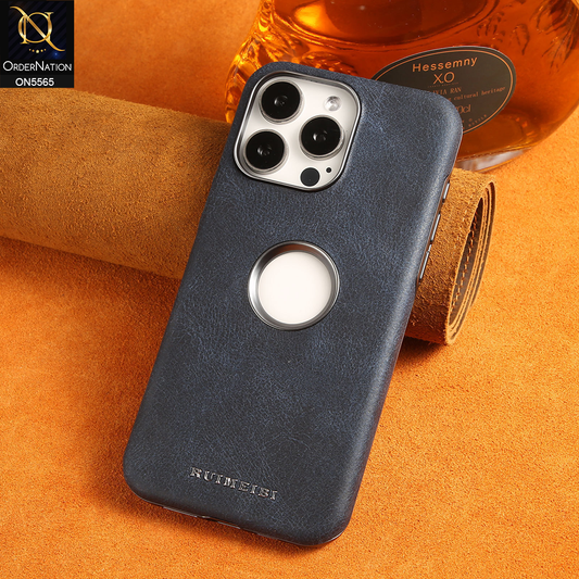 iPhone 16 Pro Max Cover - Black - New Premium Rimbmax Leather Textured Case With Metal Camera Ring