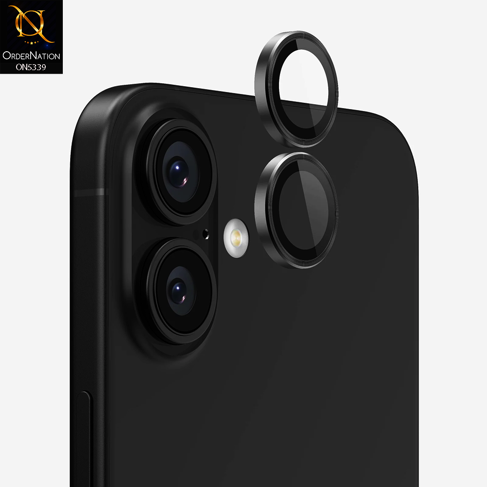 Iphone 16 Camera Protector - Black - Blue Shark 3D AntI Scratch ProtectIve camera Protector