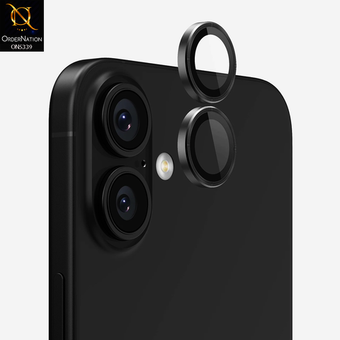 Iphone 16 Camera Protector - Black - Blue Shark 3D AntI Scratch ProtectIve camera Protector