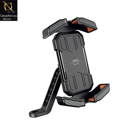 Remax RM-C52 Motorcycle Phone Holder | Rearview Mirror Mount | Auto Lock & 360° Rotation - Black