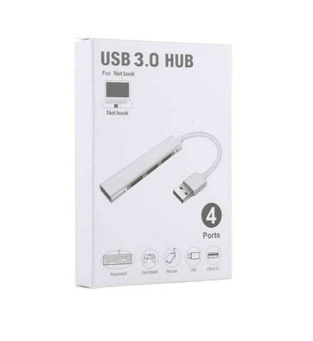 USB HUB 3.0 External 4 Ports USB Splitter A-809 - Silver