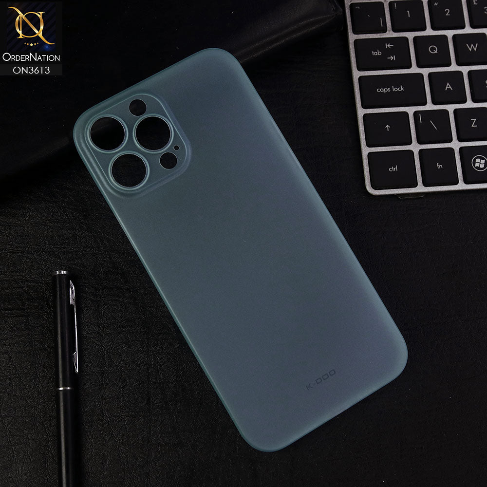 iPhone 13 Pro Max Cover - Sierra Blue - Semi Transparent - All New Stylish KZDOO Air Skin Series Ultra Slim Round Borders High Quality Case
