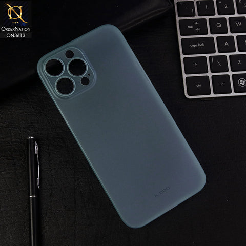 iPhone 13 Pro Max Cover - Sierra Blue - Semi Transparent - All New Stylish KZDOO Air Skin Series Ultra Slim Round Borders High Quality Case