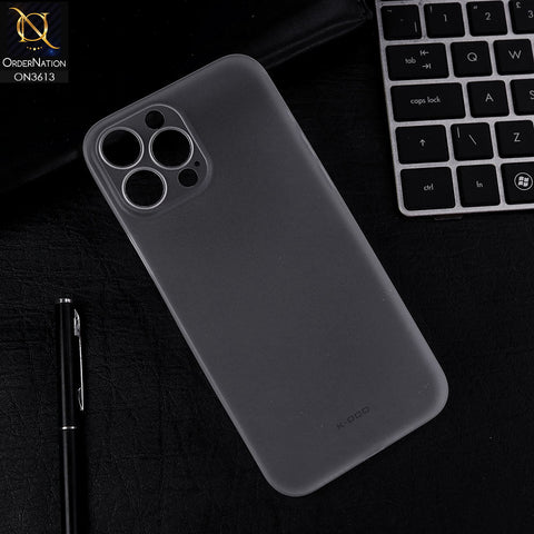 iPhone 13 Pro Max Cover - White - Semi Transparent - All New Stylish KZDOO Air Skin Series Ultra Slim Round Borders High Quality Case