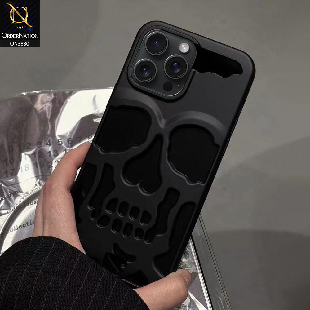 iPhone 15 Pro Cover - Black -  Matte Hollow Shell Soft Borders Case
