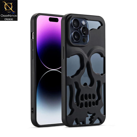 iPhone 15 Pro Max Cover - Black -  Matte Hollow Shell Soft Borders Case