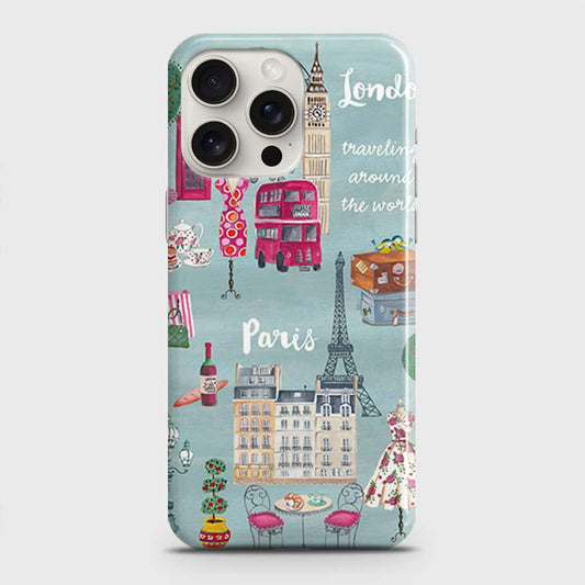 iPhone 15 Pro Max Cover - London, Paris, New York ModernPrinted Hard Case with Life Time Colors Guarantee (Fast Delivery)