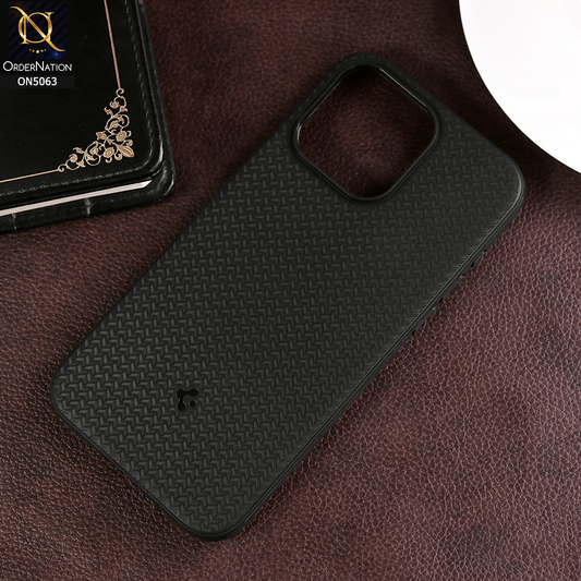iPhone 15 Pro Cover - Black - Mag Armor Series - Texture Soft TPU Case