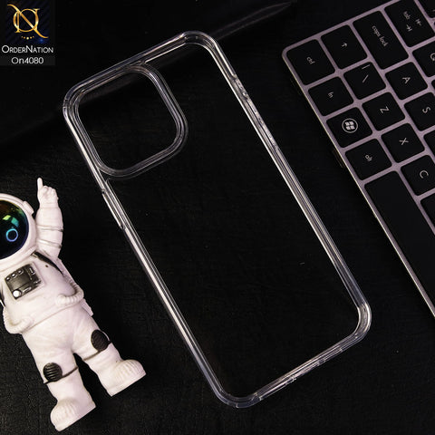 iPhone 15 Pro Max Cover - Transparent - Soft 4D Design Shockproof Silicone Transparent Clear Case