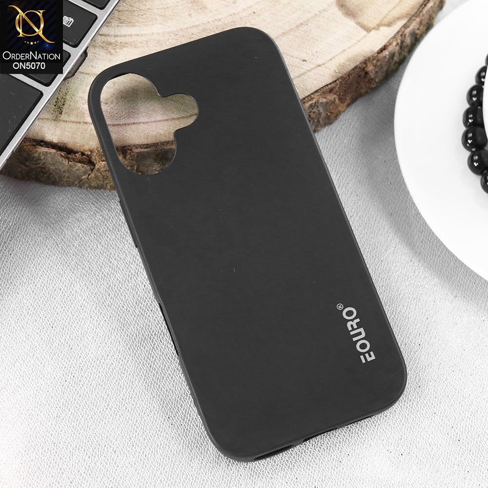 iPhone 16 Cover - Black - New Liquid Silicone Soft TPU Case With Camera Protection