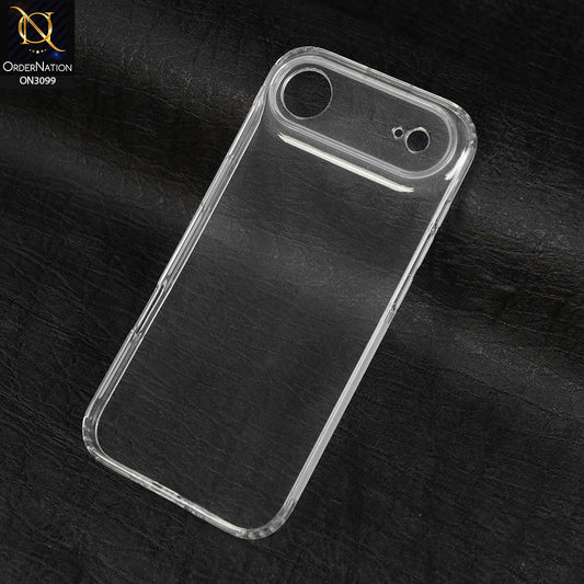 iPhone 17 Air Cover - Transparent - Soft 4D Design Shockproof Silicone Transparent Clear Camera Protection Case