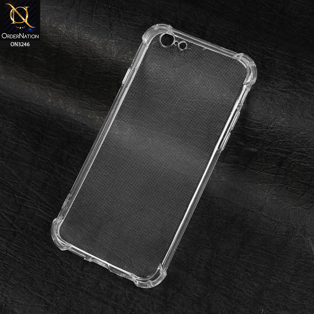 iPhone 6S / 6 Cover - Transparent - Soft 4D Design Shockproof Silicone Transparent Clear Camera Protection Case
