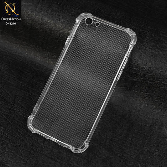 iPhone 6S / 6 Cover - Transparent - Soft 4D Design Shockproof Silicone Transparent Clear Camera Protection Case
