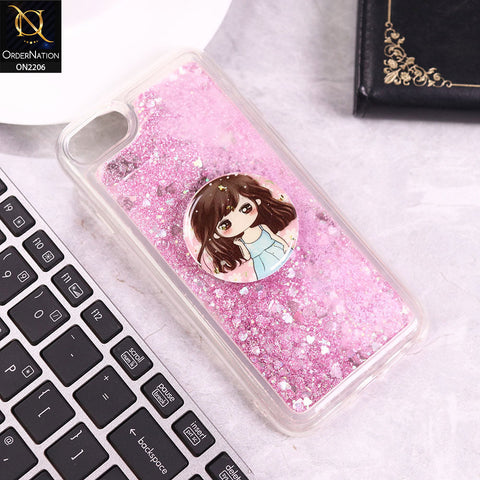 iPhone 6S / 6 Cover - Design 8 - New Elegant Liquid Glitter Soft Borders Case With  Holder