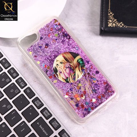 iPhone 6S / 6 Cover - Design 9 - New Elegant Liquid Glitter Soft Borders Case With  Holder