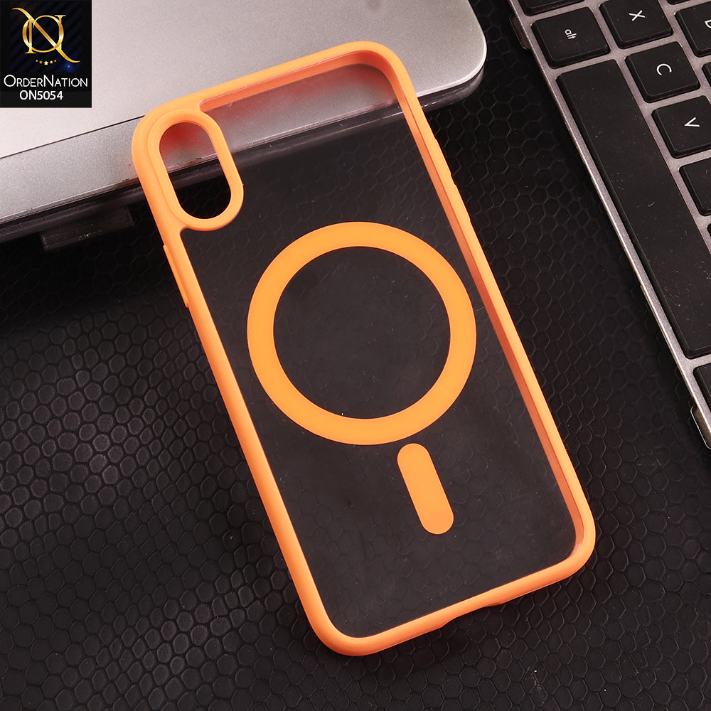 iPhone XS / X Cover - Orange - New Shockproof Textured Grip Silicone Cover With Premium Micro-Dot Textured Case