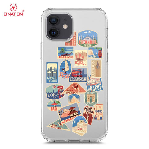 iPhone 12 Pro Cover - Personalised Boarding Pass Ticket Series - 5 Designs - Clear Phone Case - Soft Silicon Borders