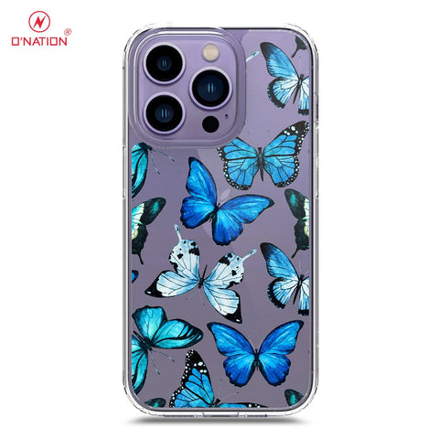 iPhone 14 Pro Cover - O'Nation Butterfly Dreams Series - 9 Designs - Clear Phone Case - Soft Silicon Borders