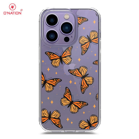 iPhone 14 Pro Cover - O'Nation Butterfly Dreams Series - 9 Designs - Clear Phone Case - Soft Silicon Borders