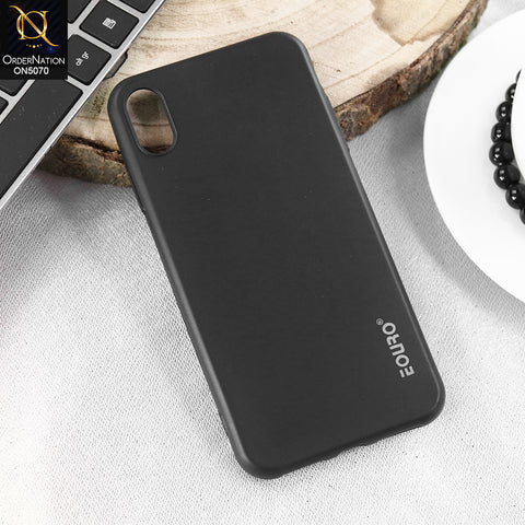 iPhone XS Max Cover - Black - New Liquid Silicone Soft TPU Case With Camera Protection